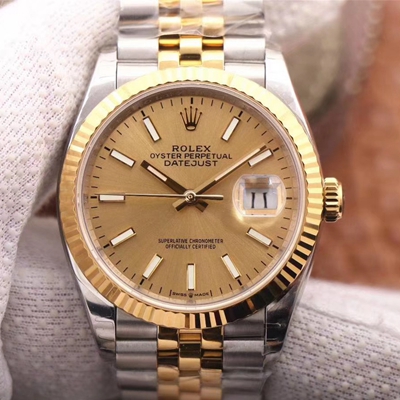 Replica R01ex Datejust M126233-0015 1:1 Best Edition Champagne Dial