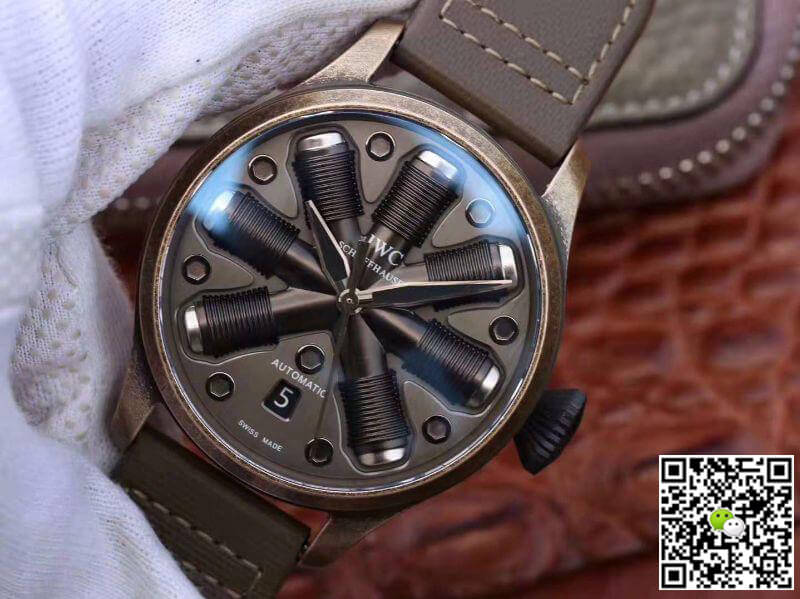 Replica IWC Schaffhausen Pilot Top Gun 1:1 Best Edition Swiss ETA A23J Bronze Nylon Strap