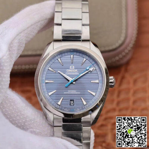 Replica 0me*ga Seamaster Aqua Terra 150M 220.10.41.21.03.002 VS Factory 1:1 Best Edition Swiss ETA8900 Blue Textured Dial