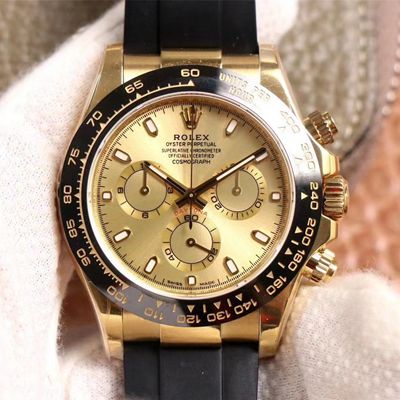R01ex Daytona Replica M116518LN-0042 1:1 Best Edition Noob Factory Champagne Dial Swiss ETA4130