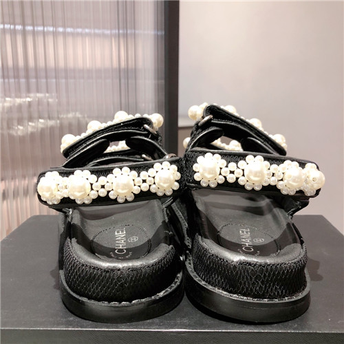 Ch**el flat sandals womens