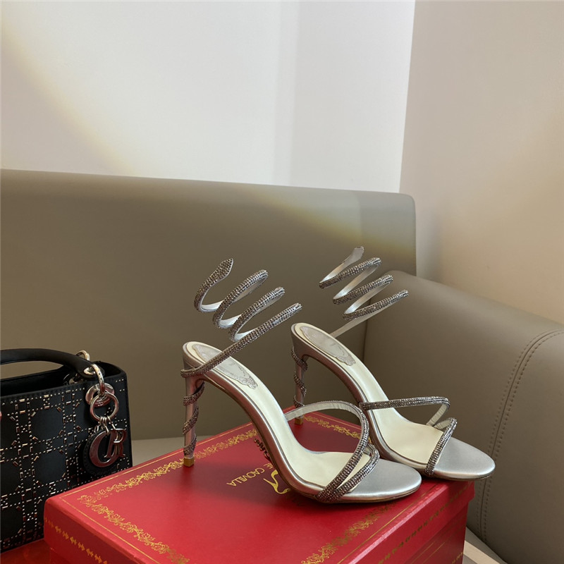 Rene Caovilla Dupe Snake Band Sandals