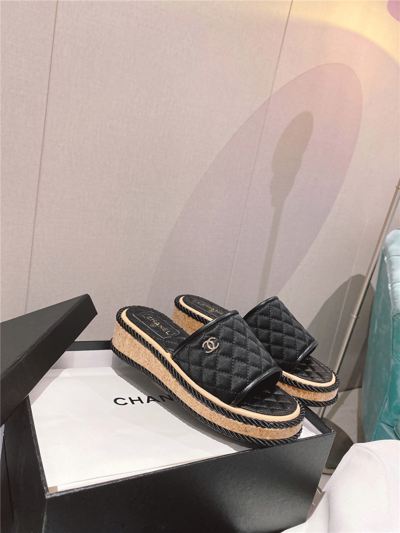 Ch**el flat platform slippers