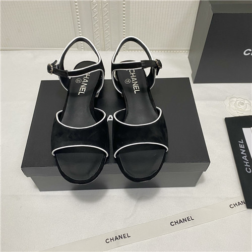 Ch**el flat sandals womens