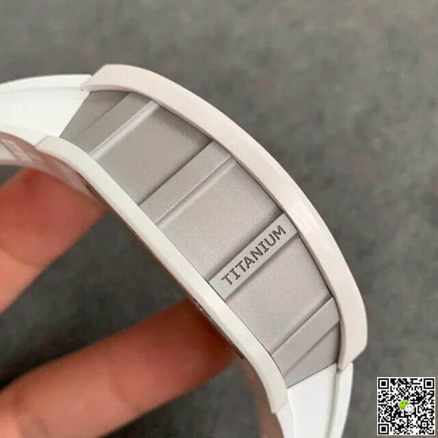 Replica Richard Mille RM-011 1:1 Best Edition KV Factory Ceramic White Rubber Strap