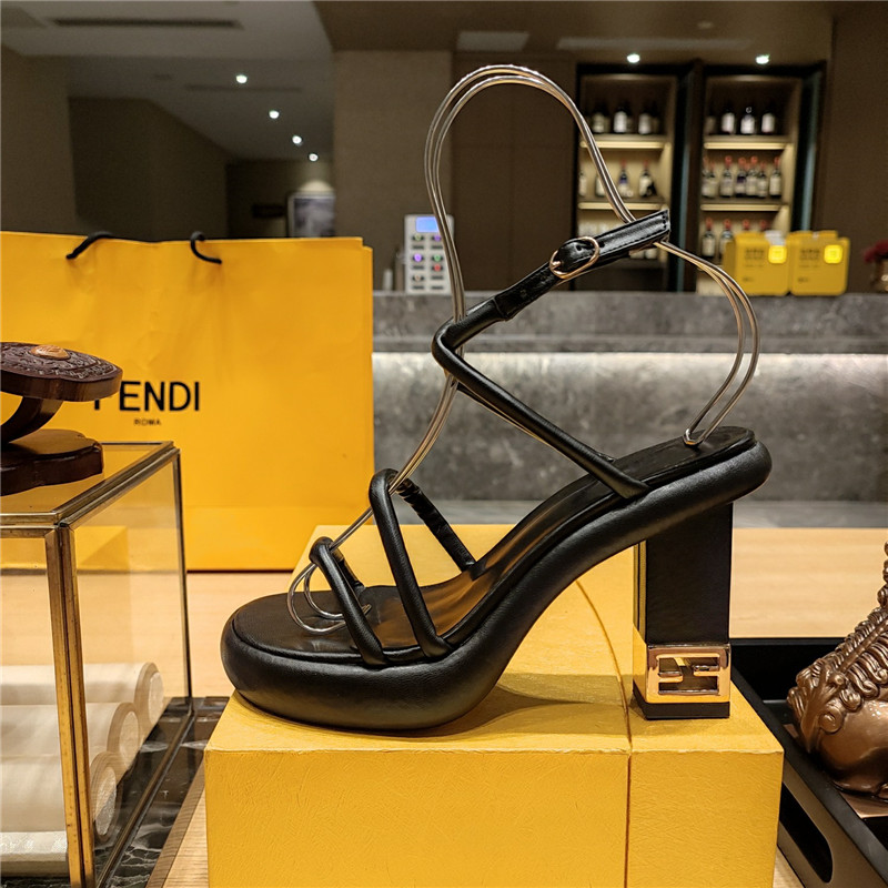 F**di color block haute couture sandals